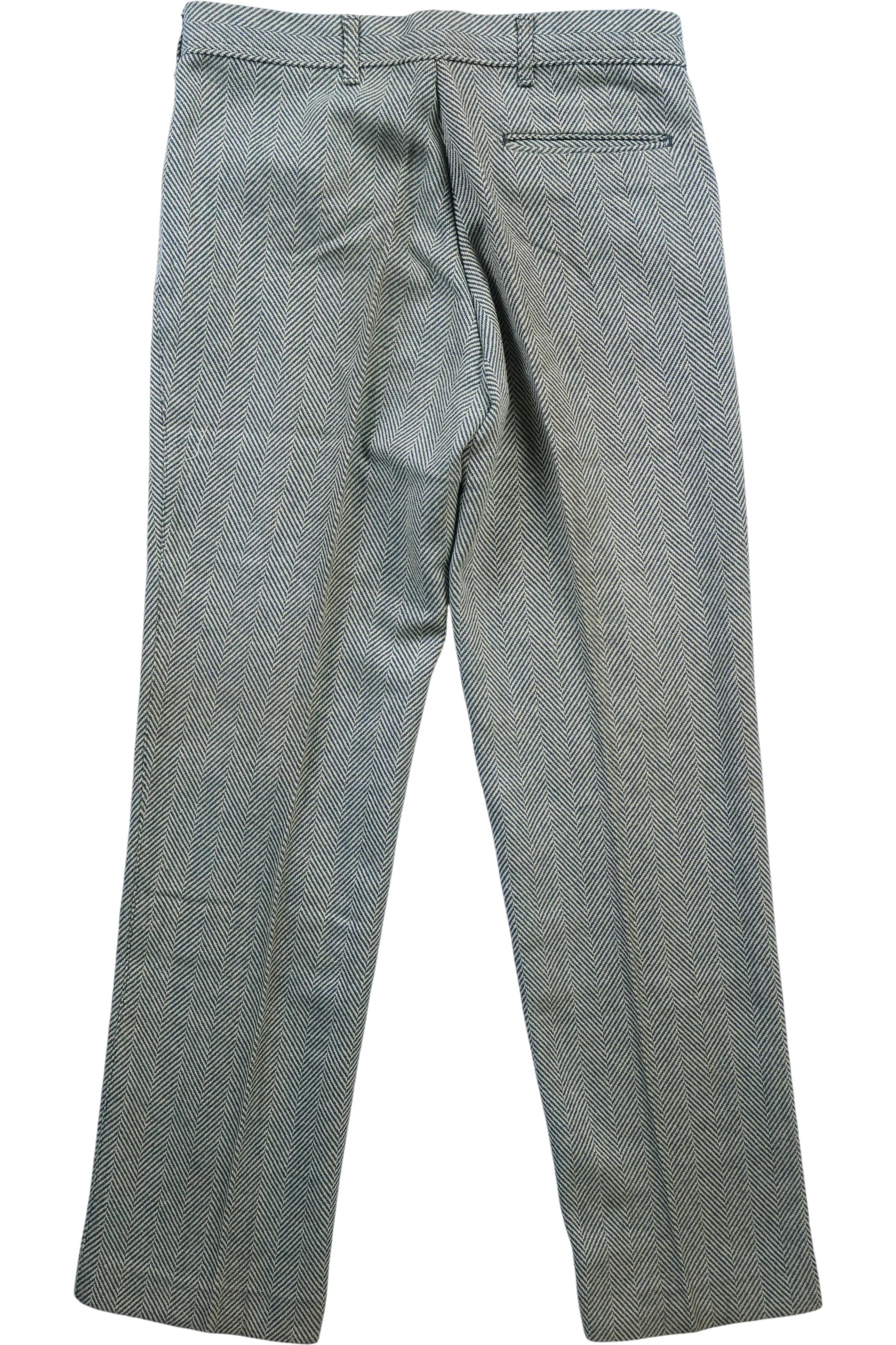 70s Zig-Zag Wool Straight Leg Trousers