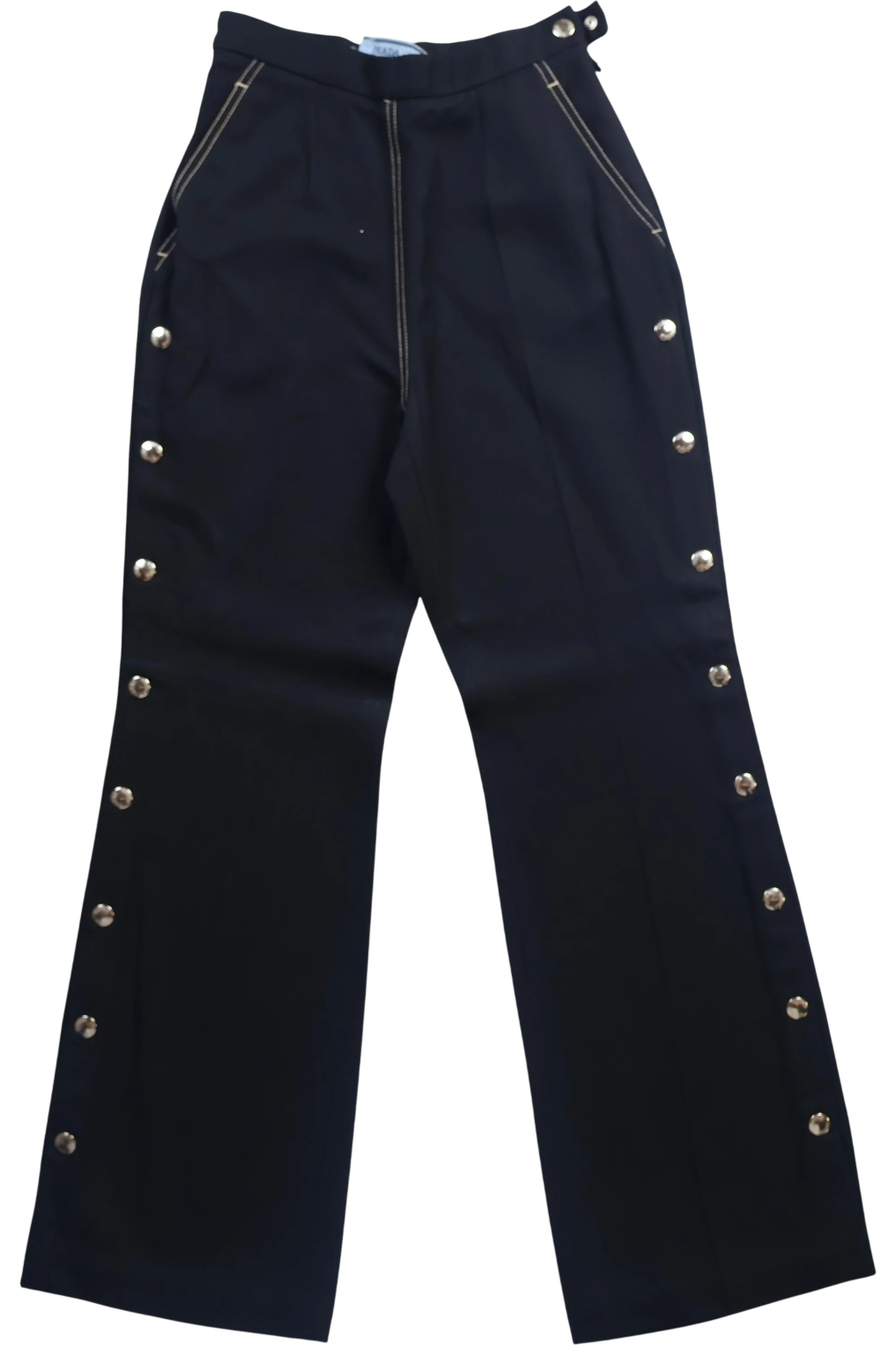 1990s Prada Sailor Trousers With Button Detail