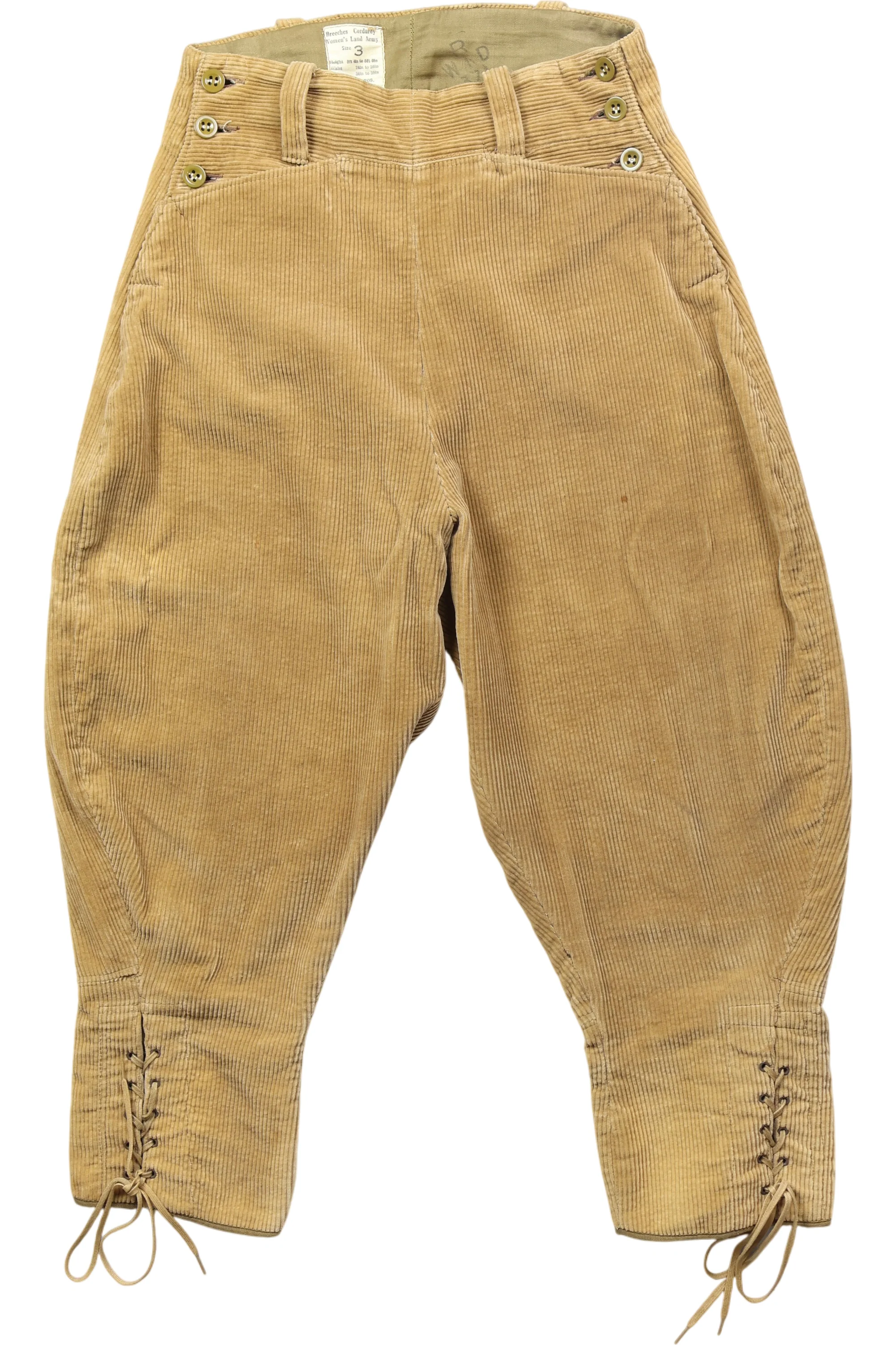 1940s Women's Land Army Corduroy Trousers