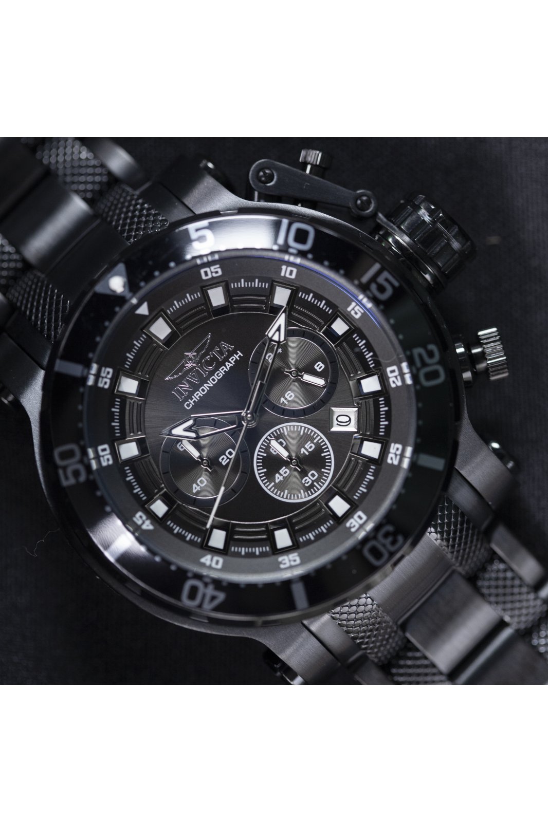Reloj para hombre Coalition Forces 32727 - Movimiento de cuarzo - Acero inoxidable con esfera negra - 52 mm