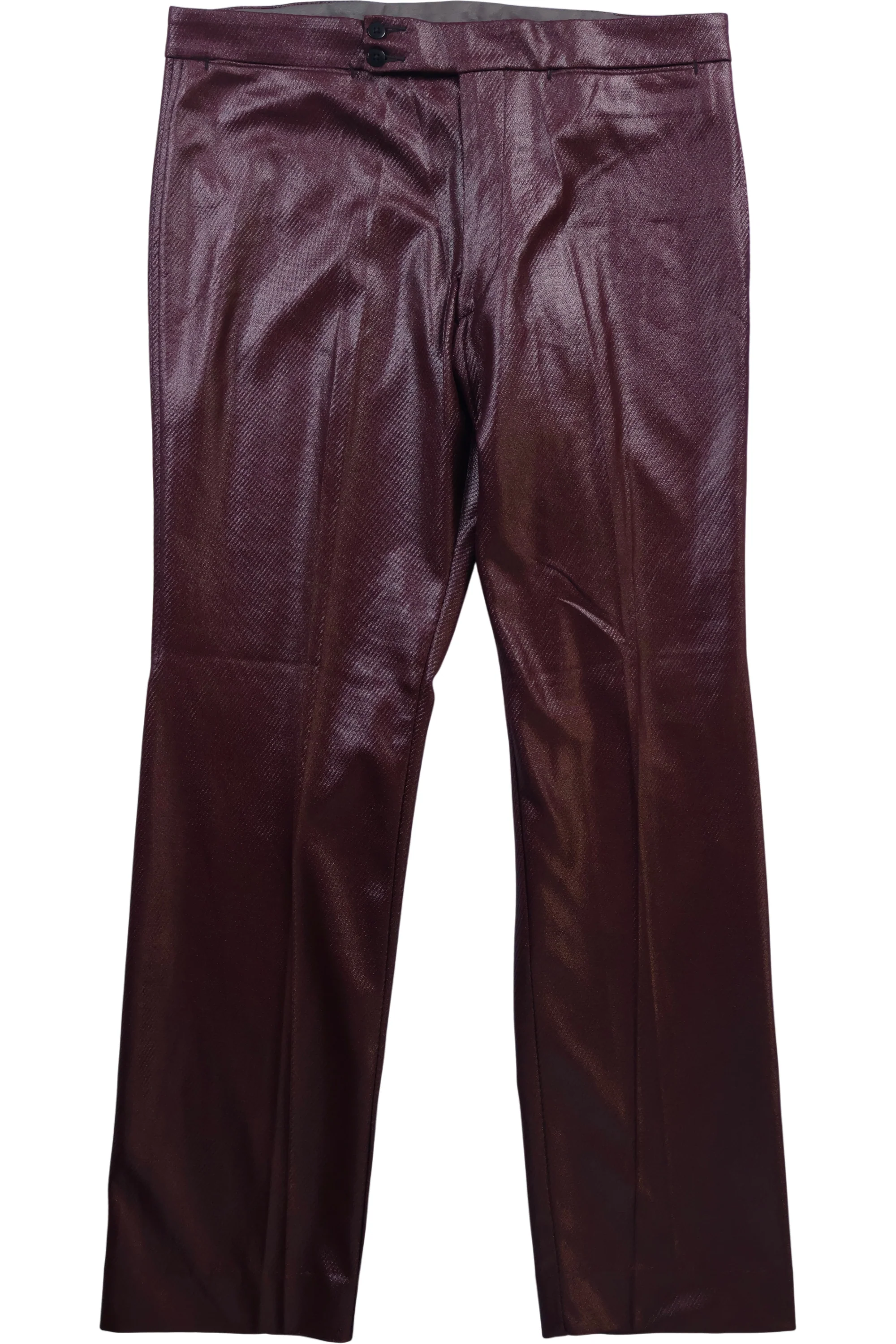 1970s Wet-Look Straight Leg Trousers